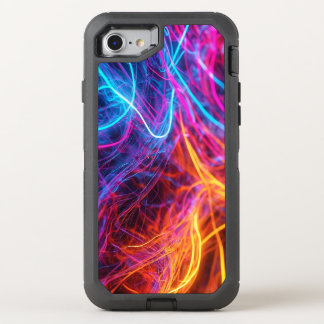 Neon Lines OtterBox Defender iPhone SE/8/7 Case