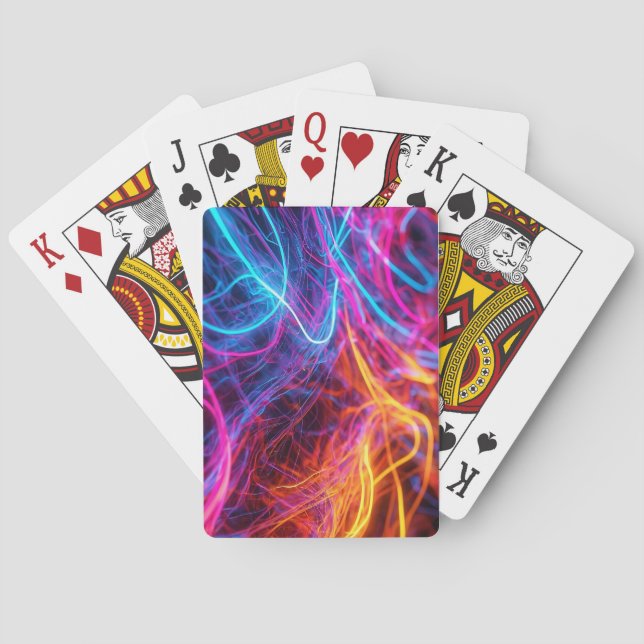 Neon Lines Poker Cards (Back)