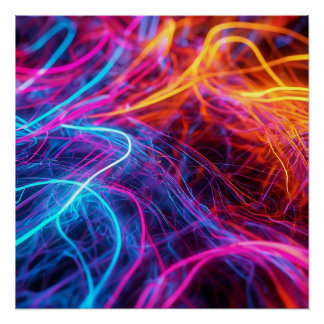 Neon Lines Poster