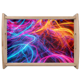 Neon Lines Serving Tray