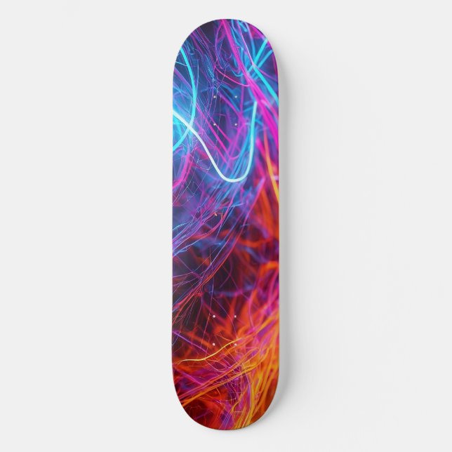 Neon Lines Skateboard (Front)