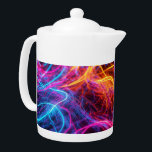 Neon Lines Teapot<br><div class="desc">Artwork by Brady Arnold</div>