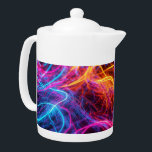 Neon Lines Teapot<br><div class="desc">Artwork by Brady Arnold</div>