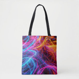 Neon Lines Tote Bag