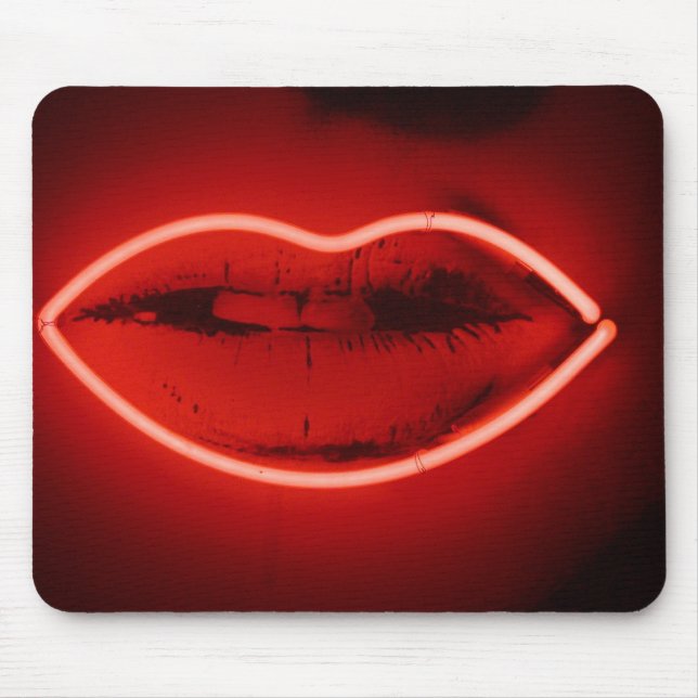 Neon Lips Mousepad (Front)