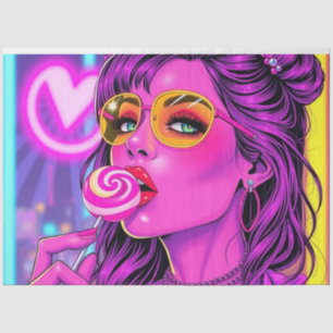 Neon Lollipop Decoupage Paper Tissue Paper