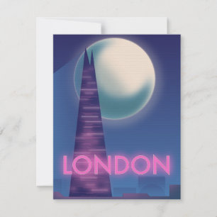 Neon London travel poster