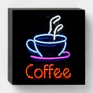 NEON-LOOK (FAUX) WOOD BOX KITCHEN SIGN