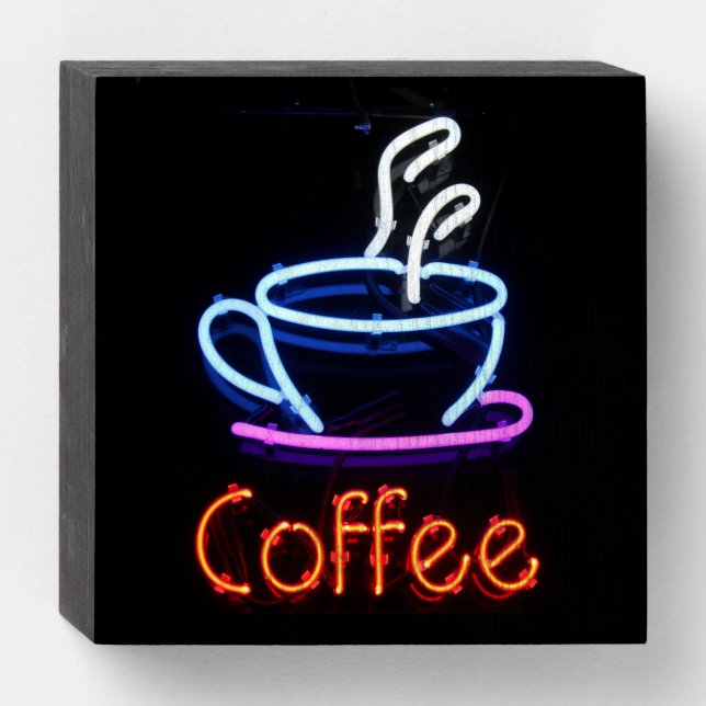 NEON-LOOK (FAUX) WOOD BOX KITCHEN SIGN (Front Horizontal)