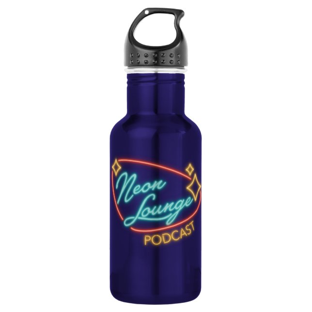 Neon Lounge Logo Insulated Water Bottle (Front)