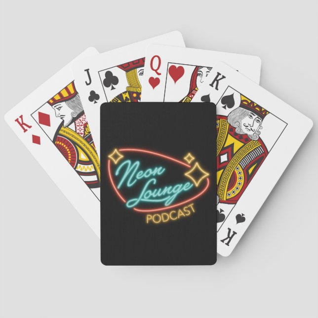 Neon Lounge Logo Phone Case Poker Cards (Back)