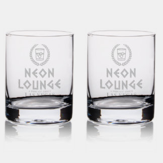 Neon Lounge Retro Collection  The Palace Whiskey Rocks Glass