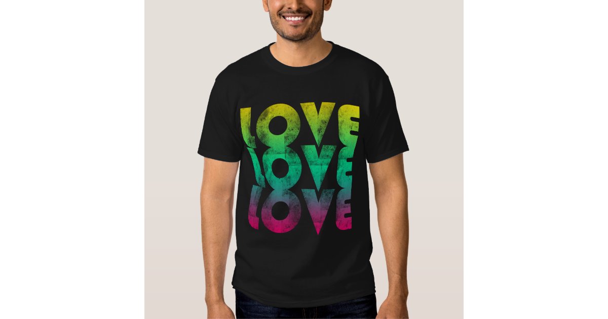 Neon Love 80's T-shirt | Zazzle