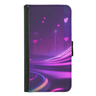 Neon Love Stream Samsung Galaxy S5 Wallet Case