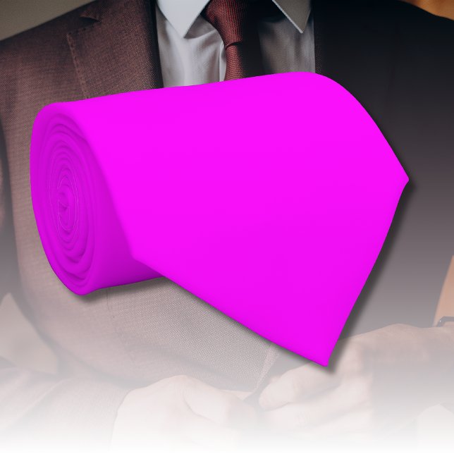 Neon Magenta Solid Color | Classic Neck Tie (Creator Uploaded)