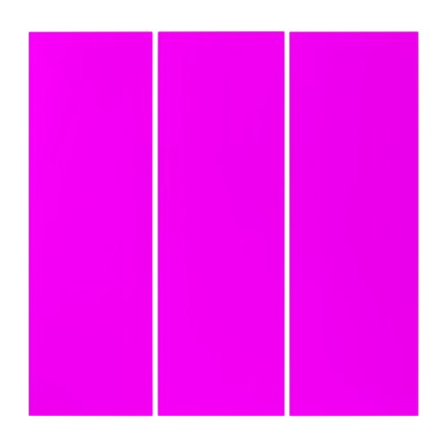 Neon Magenta Solid Color  Classic Triptych