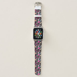 Neon Makeup Pattern Apple Watch Band