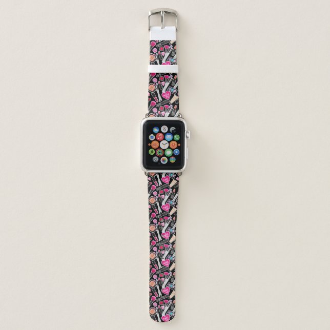 Neon Makeup Pattern Apple Watch Band (Front)