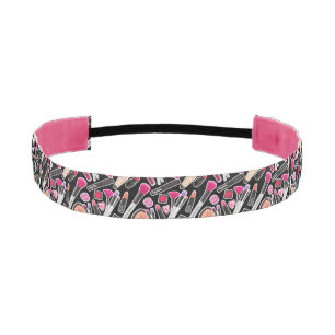 Neon Makeup Pattern Athletic Headband