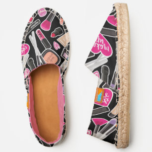 Neon Makeup Pattern Espadrilles
