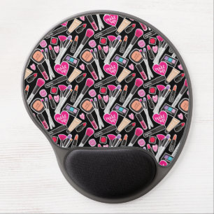 Neon Makeup Pattern Gel Mouse Pad
