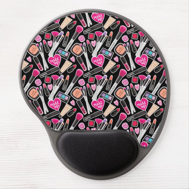 Neon Makeup Pattern Gel Mouse Pad (Front)