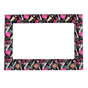 Neon Makeup Pattern Magnetic Frame