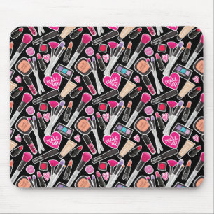Neon Makeup Pattern Mouse Pad