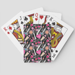 Neon Makeup Pattern Poker Cards