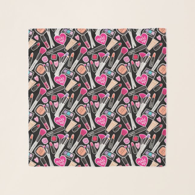 Neon Makeup Pattern Scarf (Front)