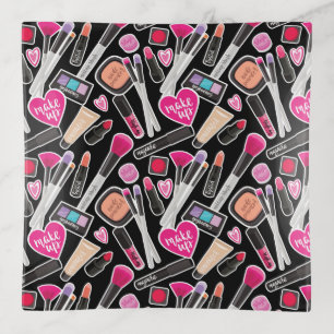 Neon Makeup Pattern Trinket Tray