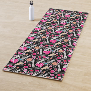 Neon Makeup Pattern Yoga Mat