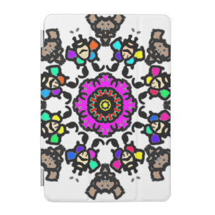 Neon Mandala Bloom iPad Mini Cover