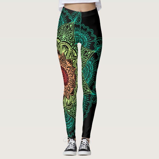 Neon Green Camo Leggings