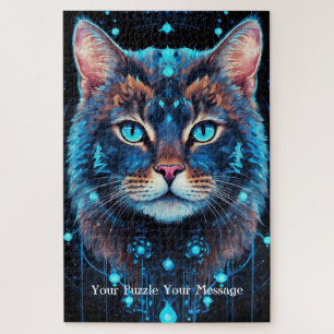 Neon Mandala Majesty Jigsaw Puzzle