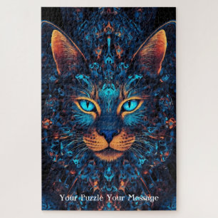 Neon Mandala Majesty Jigsaw Puzzle