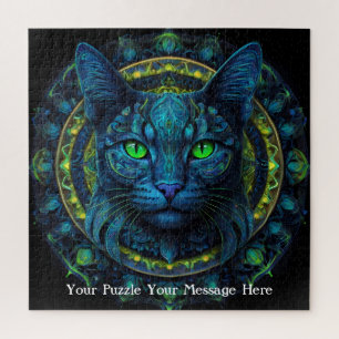 Neon Mandala Majesty Jigsaw Puzzle