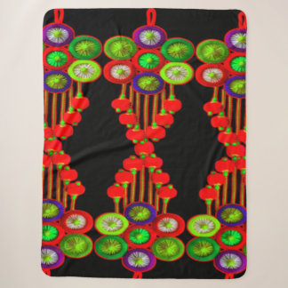 Neon Mandala Pattern Soft Cozy Sherpa Blanket