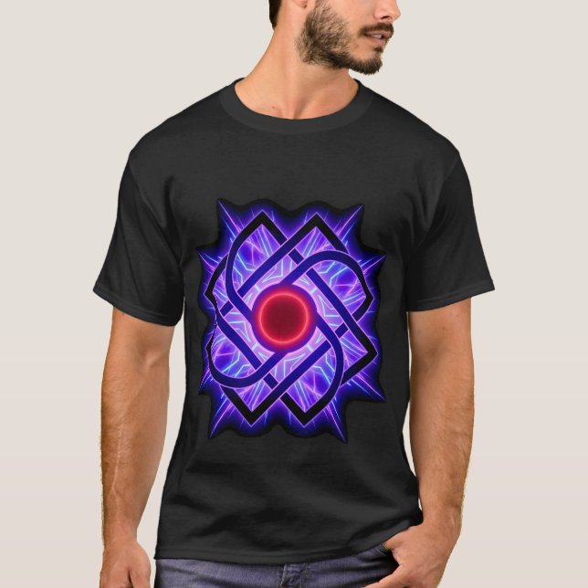 Neon Mandala T-Shirt – Purple Glow  (Front)