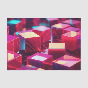 Neon Marble Cube Tissue Paper