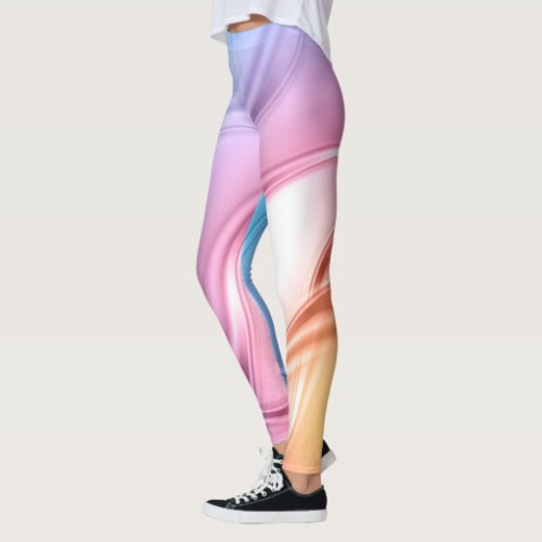 Neon Marble Design Pattern Leggings