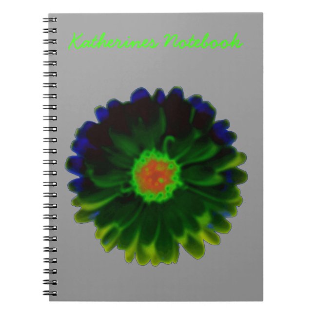 Neon Marigold Customizable Notebook (Front)