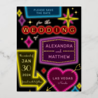 Neon Marquee Signs Las Vegas Save the Date