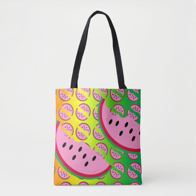 Neon Melon Joy Tote Bag (Front)