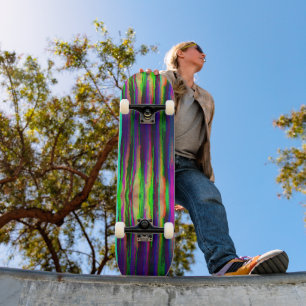 Neon Melted Stripe Skateboard