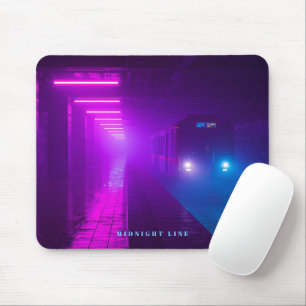 Neon Metro Cyberpunk – Retro Synthwave Vap Mouse Pad
