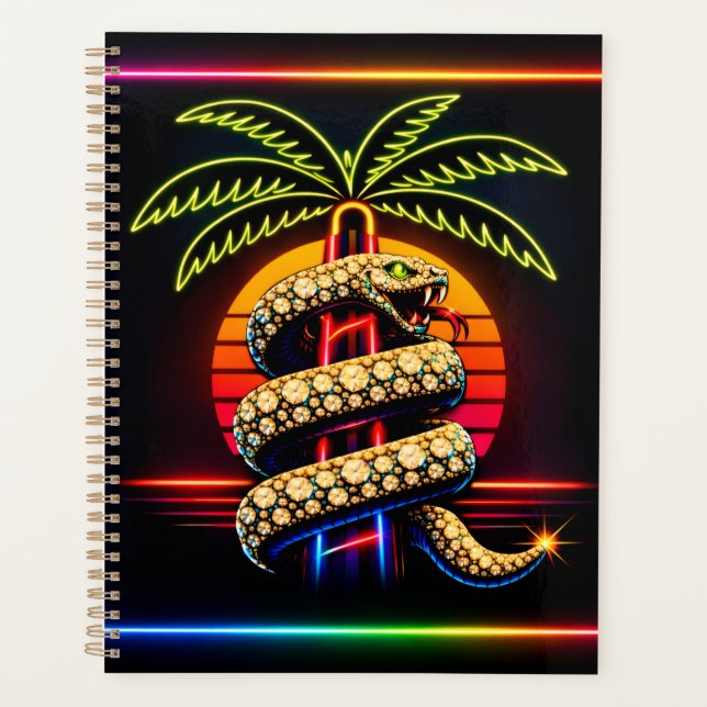 Neon Miami Nights Diamond opulence Luxury  Planner (Front)