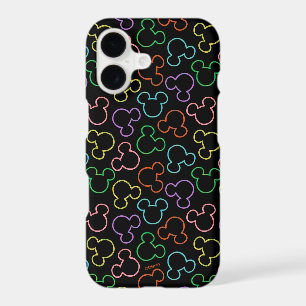 Neon Mickey Mouse Icon Toss Pattern iPhone 17 Case