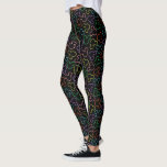 Neon Mickey Mouse Icon Toss Pattern Leggings<br><div class="desc">Enjoy this retro style neon outline Micke Mouse icon toss pattern over a black background! Decorate your spaces with fun pillows and blankets,  tote bags,  or custom notebooks. Shop this design on more custom products on Zazzle today!</div>