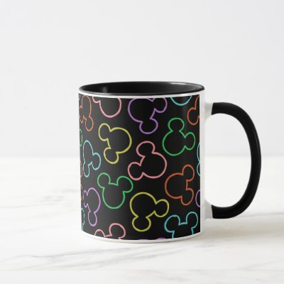 Neon Mickey Mouse Icon Toss Pattern Mug